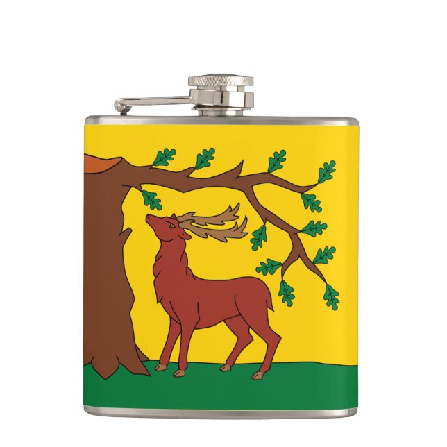 Flagga i det historiska grevskapet Berkshire Flask Fickplunta (Framsidan)