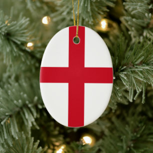 Flagga i England Julgransprydnad Keramik