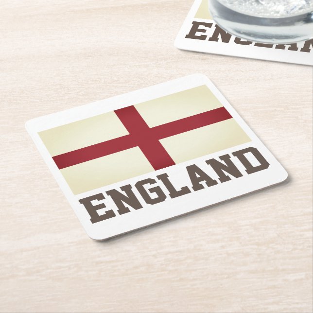 Flagga i England Underlägg Papper Kvadrat (Vinklad)