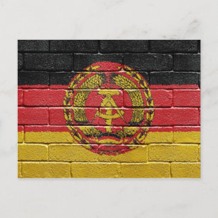 Flagga i f.d. Tyska demokratiska republiken Vykort