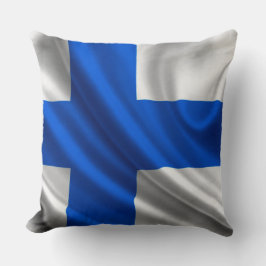 Flagga i Finland Dekorativ kudde