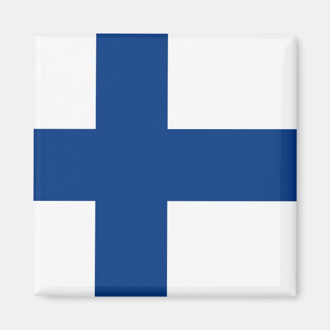 Flagga i Finland Magnet (Framsidan)