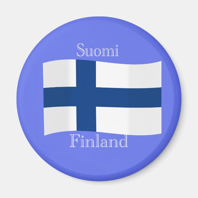 Flagga i Finland Magnet (Framsidan)