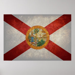 Flagga i Florida Poster
