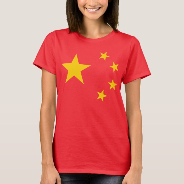 Flagga i Folkrepubliken China Tee (Framsida)