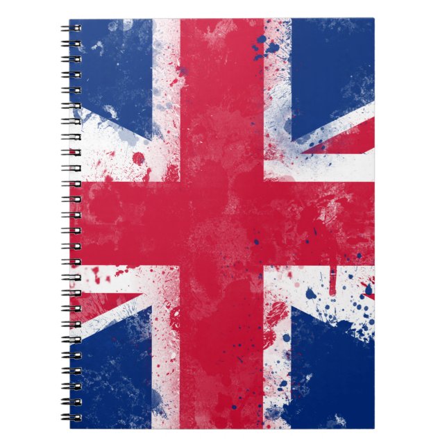Flagga i Förenade kungariket eller Union Jack Anteckningsbok (Framsidan)