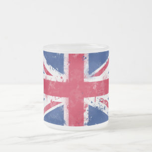 Flagga i Förenade kungariket eller Union Jack Frostad Glasmugg
