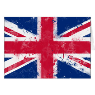 Flagga i Förenade kungariket eller Union Jack Hälsningskort