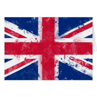 Flagga i Förenade kungariket eller Union Jack Hälsningskort