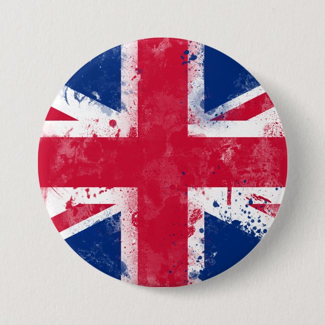 Flagga i Förenade kungariket eller Union Jack Knapp (Framsida)