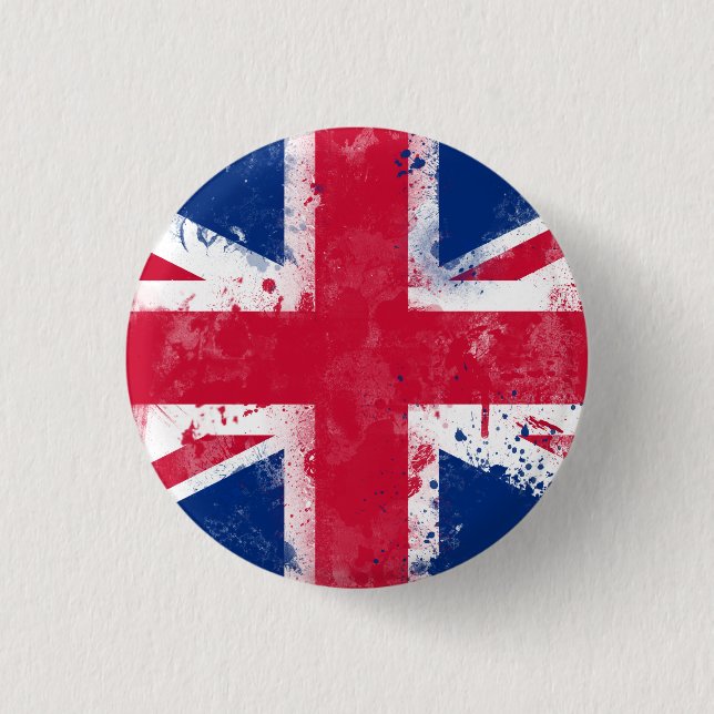 Flagga i Förenade kungariket eller Union Jack Knapp (Framsida)