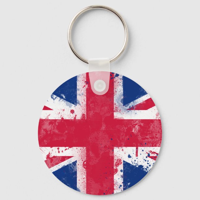 Flagga i Förenade kungariket eller Union Jack Nyckelring (Framsida)