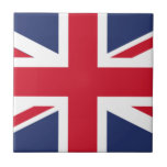 Flagga i Förenade kungariket Kakelplatta<br><div class="desc">Förenade kungarikets nationella flagga är Union Jack, även känt som Union Flagga. Flagga består av det röda korna av Saint George (skyddshelgon of England), i vitt, som läggs ovanpå St Patrick Kor (skyddshelgon of Ireland), som läggs ovanpå Saltire of Saint Andrew (Skottlands skyddshelgon)</div>