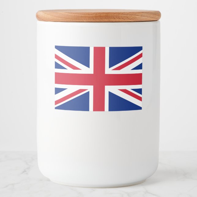 Flagga i Förenade kungariket Mat Etiketter (Framsida)