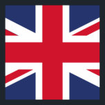 Flagga i Förenade kungariket Poster<br><div class="desc">Förenade kungarikets nationella flagga är Union Jack,  även känt som Union Flagga. Flagga består av det röda korna av Saint George (skyddshelgon of England),  i vitt,  som läggs ovanpå St Patrick Kor (skyddshelgon of Ireland),  som läggs ovanpå Saltire of Saint Andrew (Skottlands skyddshelgon)</div>