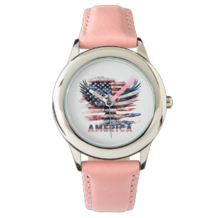 Flagga i Förenade Stater. Amerika Armbandsur