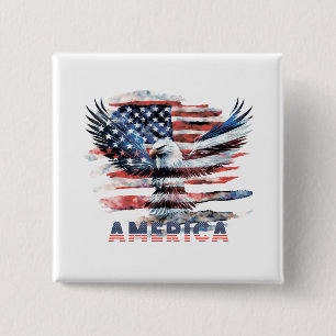 Flagga i Förenade Stater. Amerika Knapp