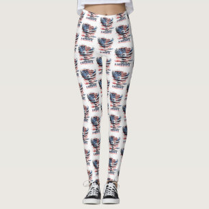 Flagga i Förenade Stater. Amerika Leggings
