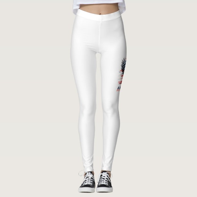 Flagga i Förenade Stater. Amerika Leggings (Framsida)