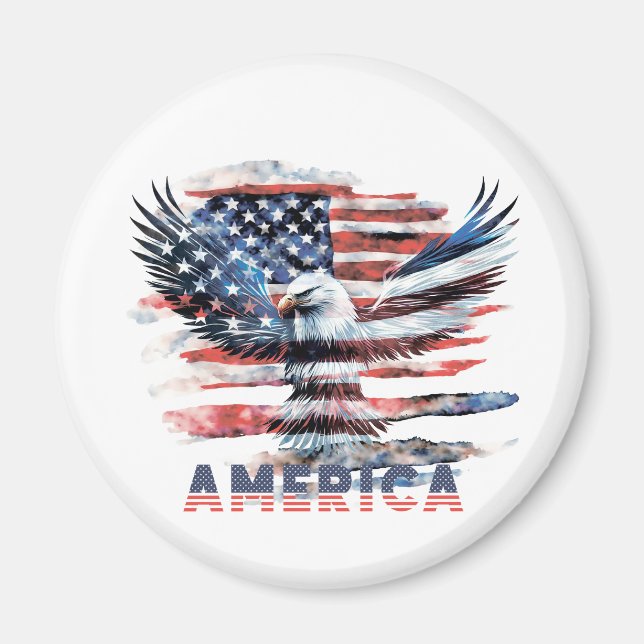 Flagga i Förenade Stater. Amerika Magnet (Framsidan)