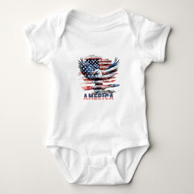 Flagga i Förenade Stater. Amerika T Shirt (Framsida)