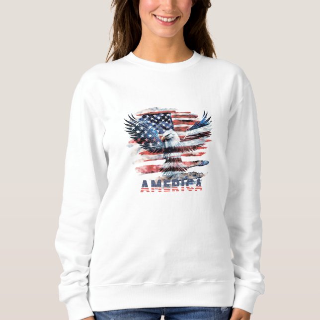 Flagga i Förenade Stater. Amerika T Shirt (Framsida)