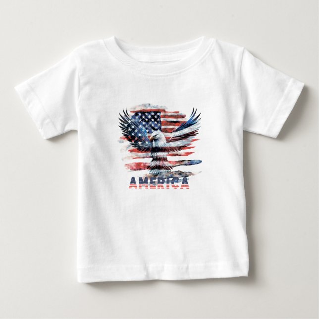 Flagga i Förenade Stater. Amerika T Shirt (Framsida)