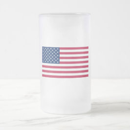 Flagga i Förenade Stater Frosted Glass Mugg