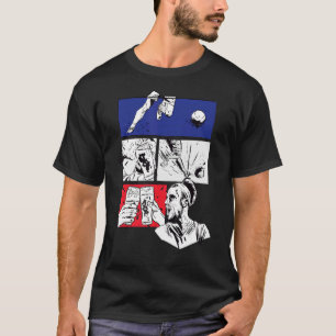 Flagga i fotbolls-Fransken T Shirt