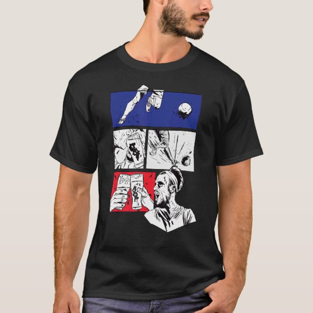 Flagga i fotbolls-Fransken T Shirt (Framsida)
