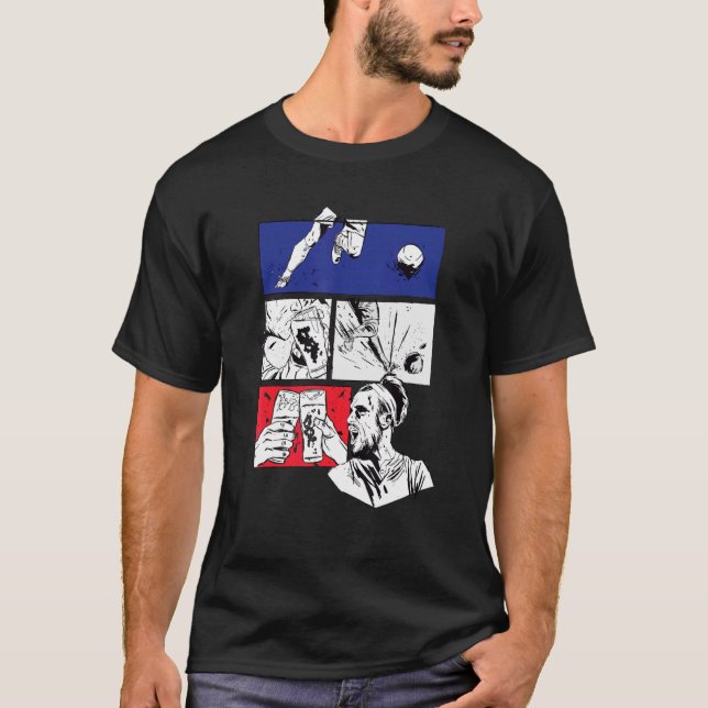Flagga i fotbolls-Fransken T Shirt (Framsida)