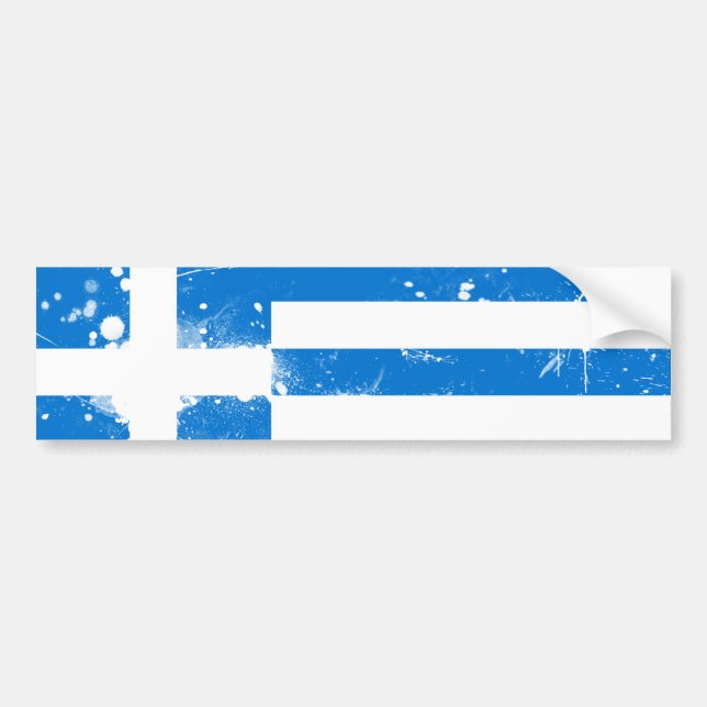 Flagga i Grekland Bildekal (Framsidan)