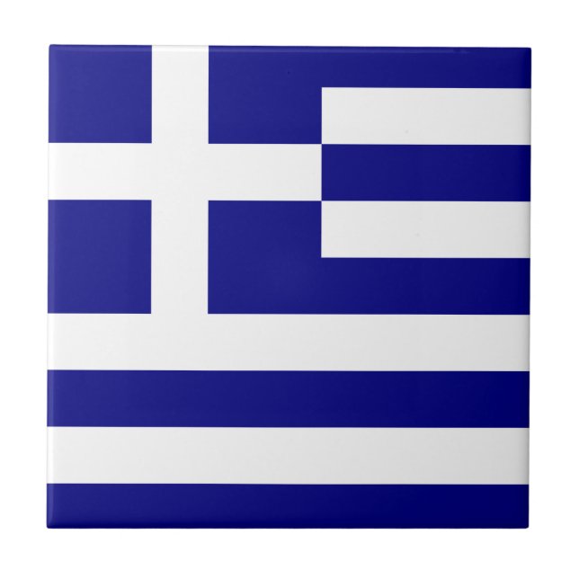 Flagga i Grekland Kakelplatta (Framsidan)