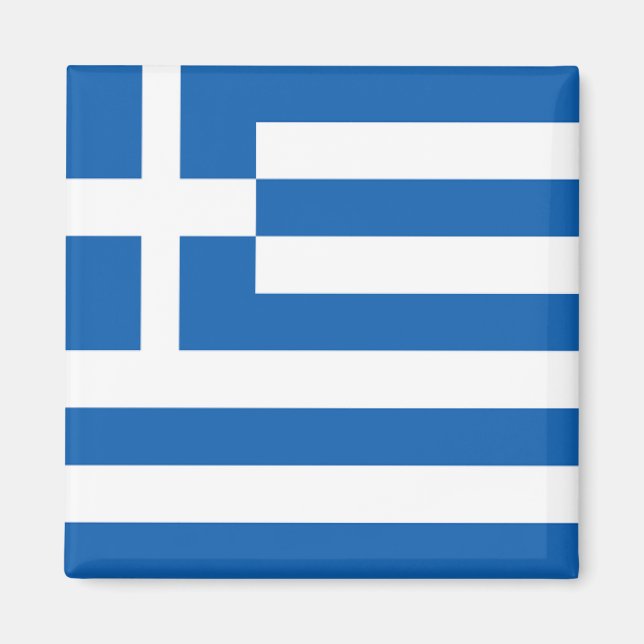 Flagga i Grekland Magnet (Framsidan)