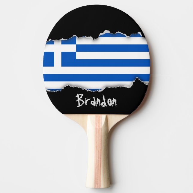 Flagga i Grekland Pingisracket (Framsidan)