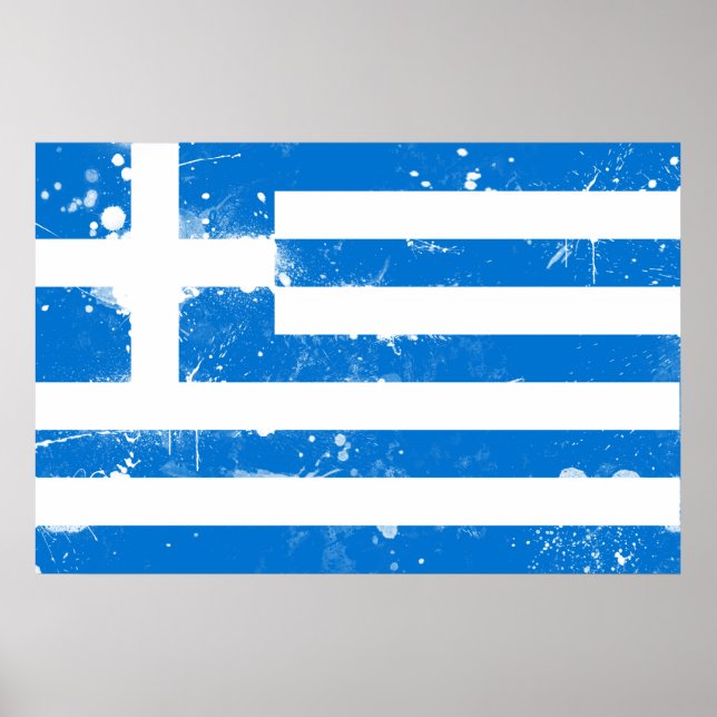 Flagga i Grekland Poster (Framsidan)