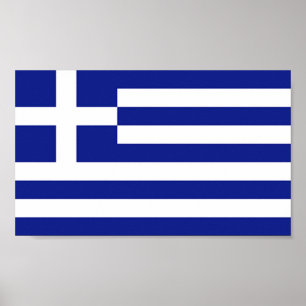 Flagga i Grekland Poster