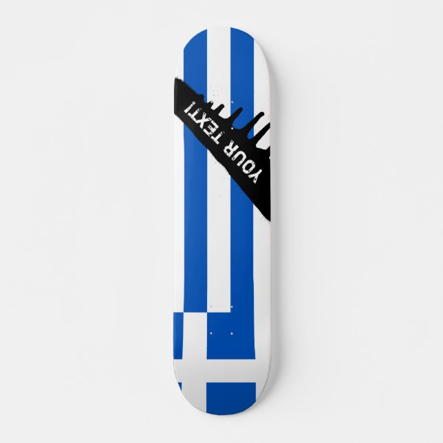 Flagga i Grekland Skateboard Bräda 19,5 Cm (Framsida)