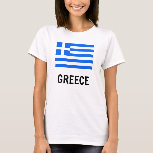 Flagga i Grekland T-shirt (Framsida)