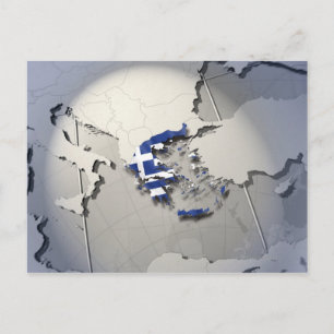 Flagga i Grekland Vykort