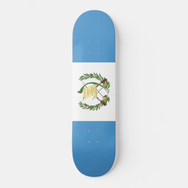 Flagga i Guatemala Mini Skateboard Bräda 18,5 Cm (Framsida)