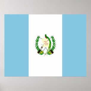 Flagga i Guatemala Poster