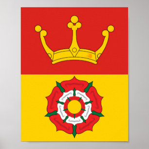 Flagga i Hampshire (Förenade kungariket) Poster