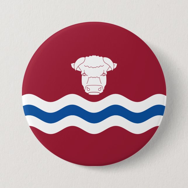 Flagga i Herefordshire (UK County) Knapp (Framsida)