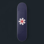 Flagga i Hokkaido-prefekturen, Japan Mini Skateboard Bräda 18,5 Cm<br><div class="desc">Skateboard med en utformning med flagga Hokkaido-prefekturen i Japan (北 海 道,  Hokkaidō),  en blå flagga med en vit och röd symbol</div>