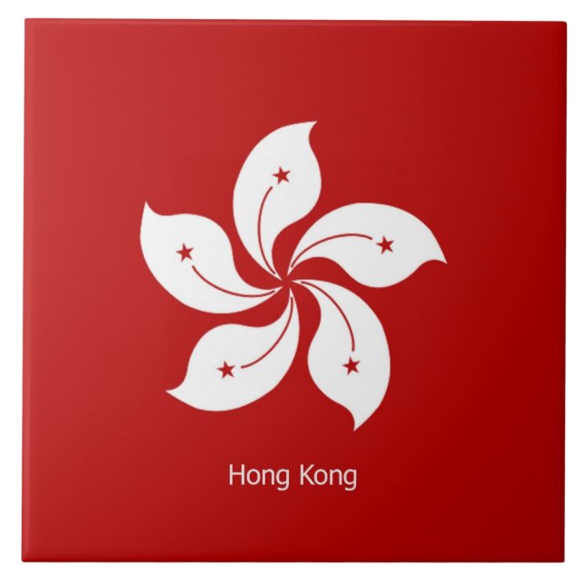 Flagga i Hongkong Kakelplatta (Framsidan)