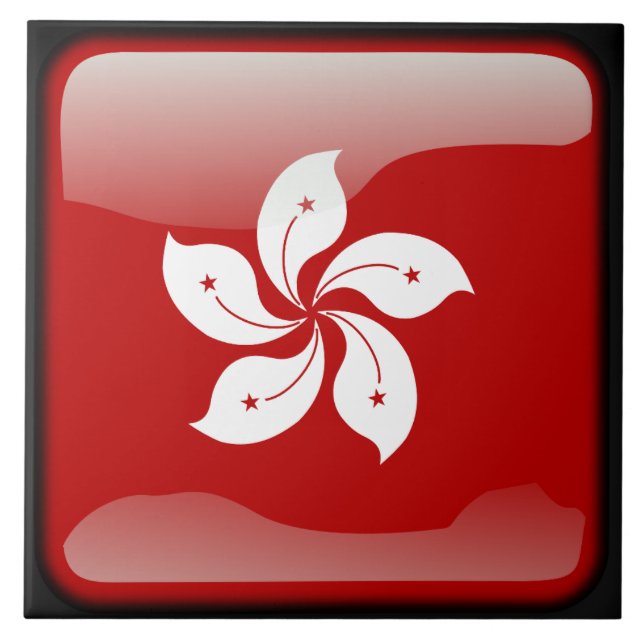 Flagga i Hongkong Kakelplatta (Framsidan)