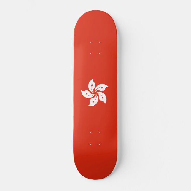 Flagga i Hongkong Mini Skateboard Bräda 18,5 Cm (Framsida)
