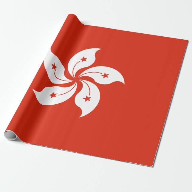 Flagga i Hongkong Presentpapper (Utrullad)