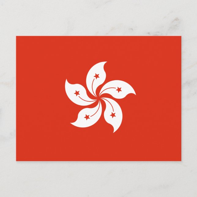 Flagga i Hongkong Vykort (Framsida)